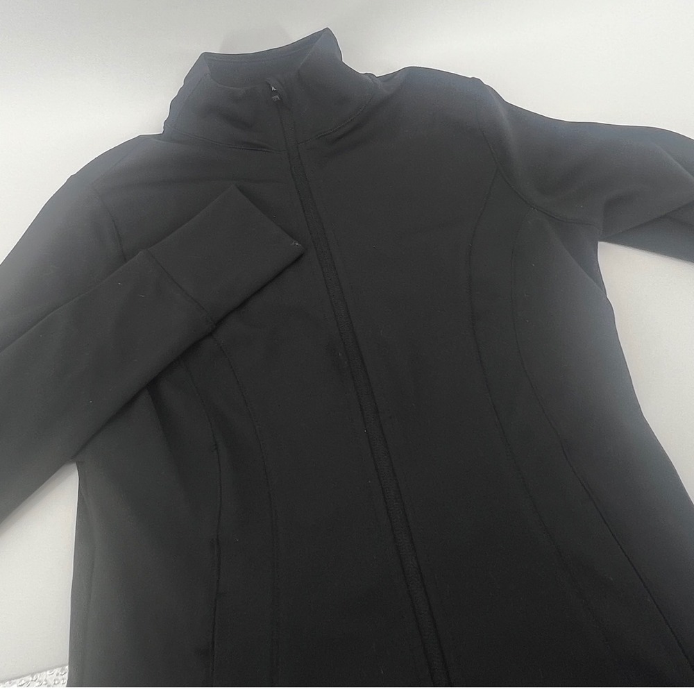 90 Degree by Reflex Track Jacket Women XS Black Full Zip Thumbholes Mock Neck